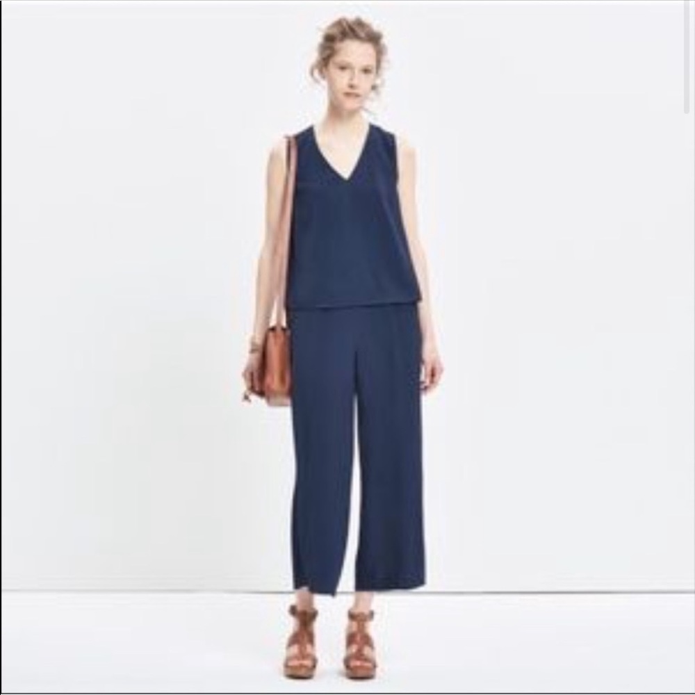 Madewell Overlay Open Back Jumpsuit
